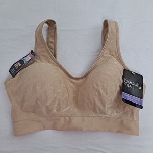 Bali Bra Comfort Flex Fit Tan Wireless Circle Designs Small